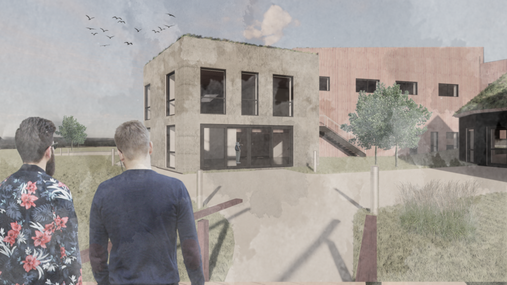 Østerskov Højskole får et skitseprojekt fra byg og brand
